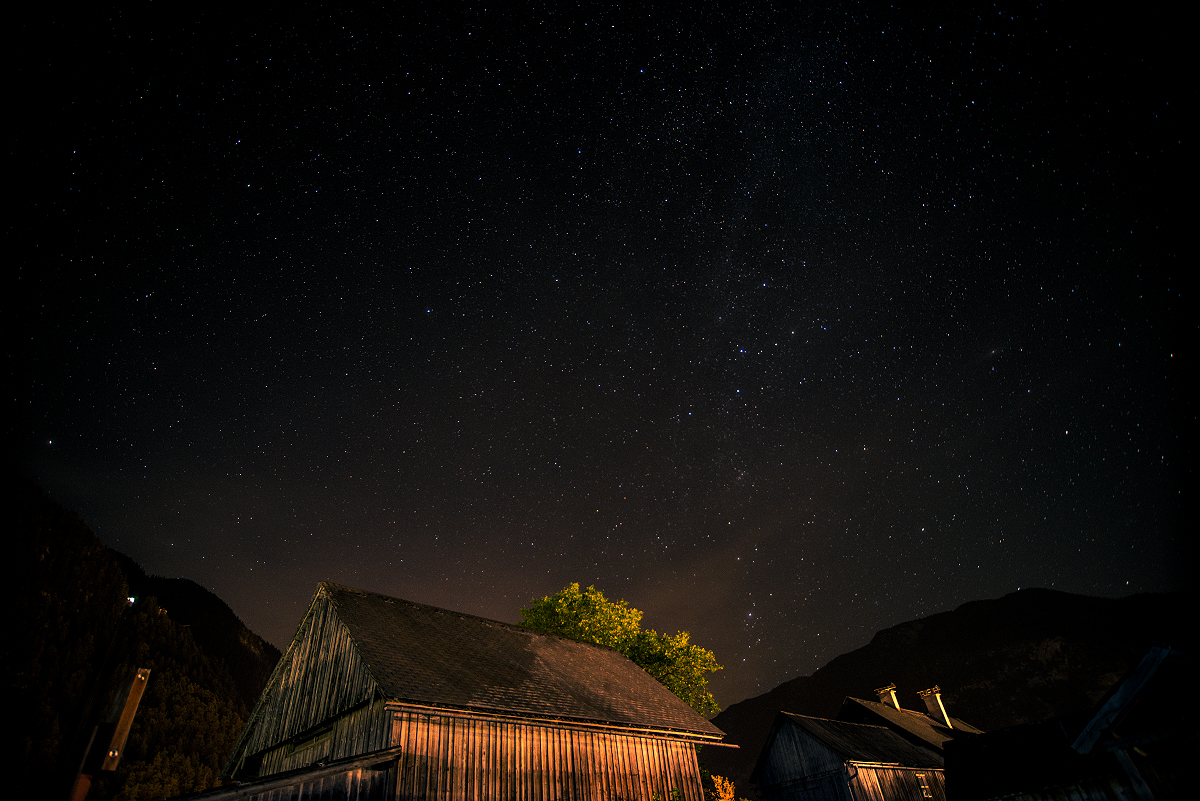 Hallstätter Sternenhimmel - fotografiert vom Campingplatz aus.